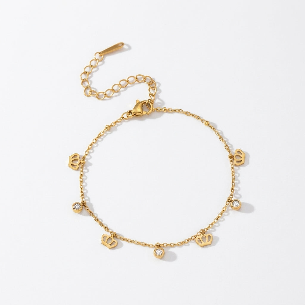 Crown Drop Anklet