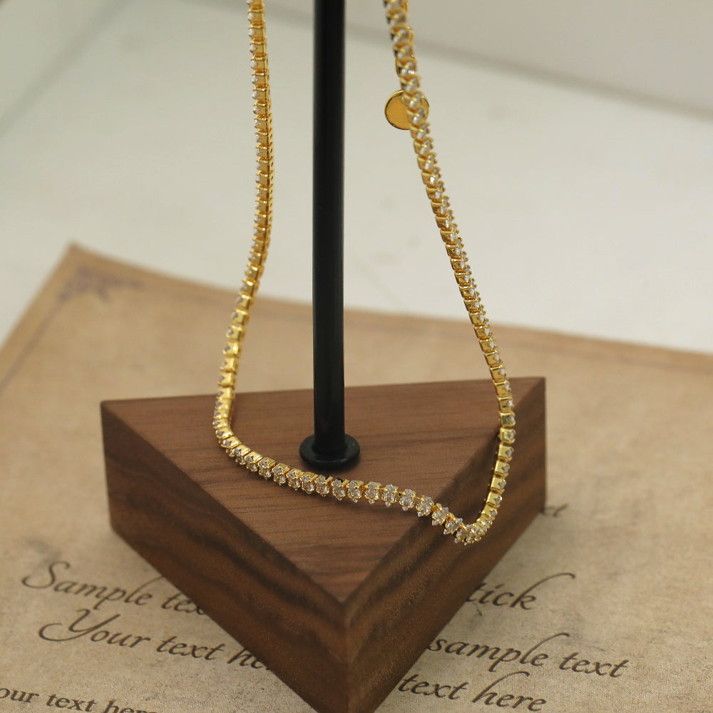 Marquise Tennis Necklace | Waterproof 16K Gold Plated