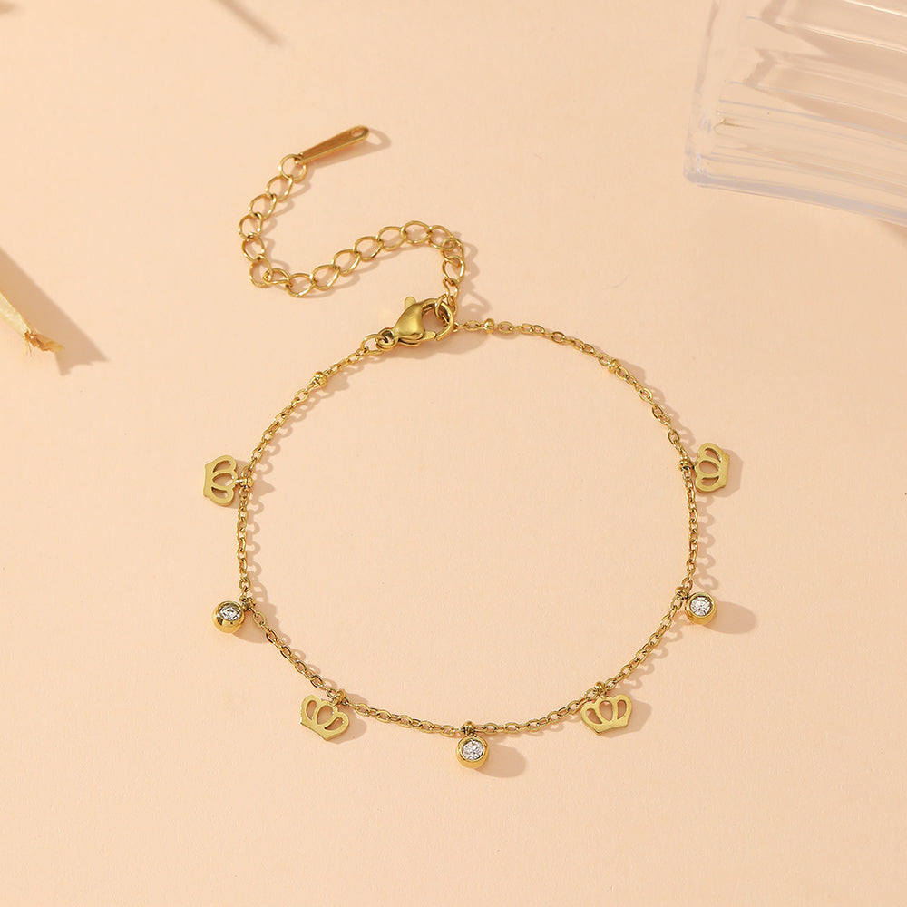 Crown Drop Anklet – A0004