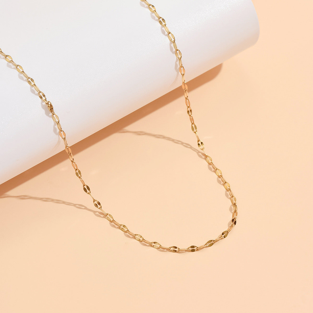 Sienna Waterproof 18K Gold Coffee Bean Chain Necklace