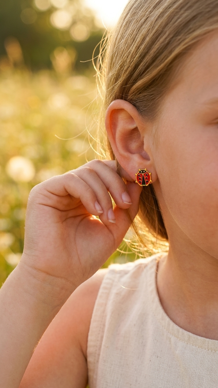 Ladybug Studs (Kids)