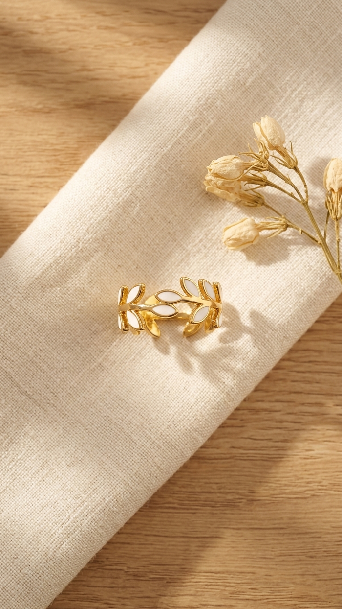 Golden Leaves Ring
