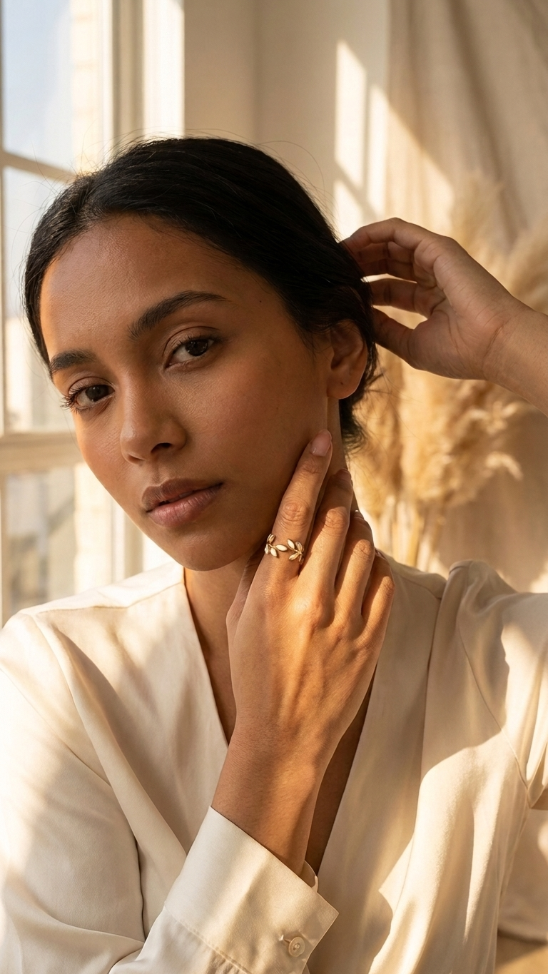 Golden Leaves Ring